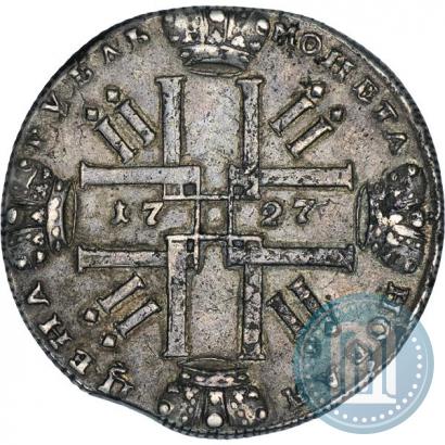 Фото 1 рубль 1727 года СПБ "Петербургский тип"