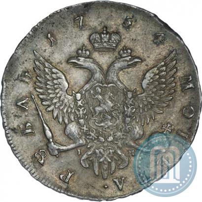 Picture 1 rouble 1754 year СПБ-IМ "Portrait by Benjamin Scott"