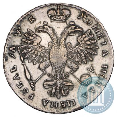 Фото 1 рубль 1720 года  "Портрет в наплечниках"