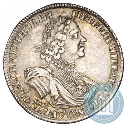 Фото 1 рубль 1724 года СПБ "Солнечный, в латах"