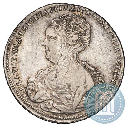 Фото 1 рубль 1725 года СПБ "Петербургский тип, портрет влево"
