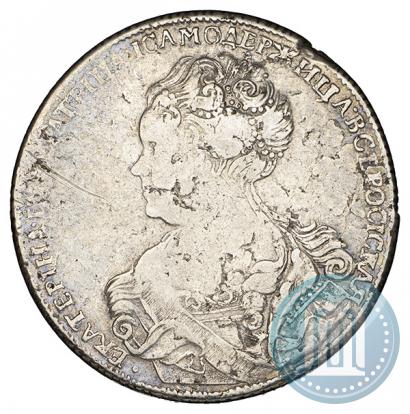Picture 1 rouble 1726 year СПБ "Petersburg type, portrait turned to the left"