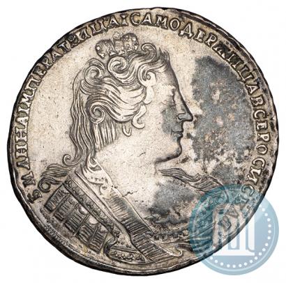 Фото 1 рубль 1733 года  