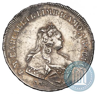 Фото 1 рубль 1743 года ММД 
