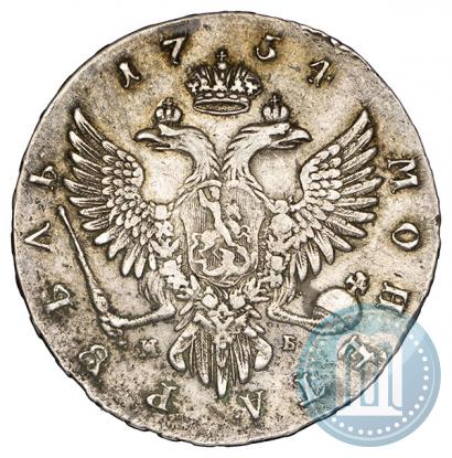 Фото 1 рубль 1754 года ММД-МБ 