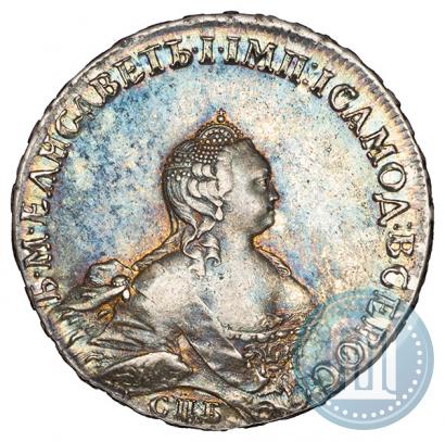 Picture 1 rouble 1754 year СПБ-IМ "Portrait by Benjamin Scott"