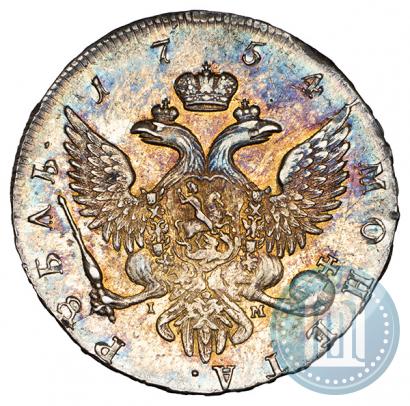 Picture 1 rouble 1754 year СПБ-IМ "Portrait by Benjamin Scott"
