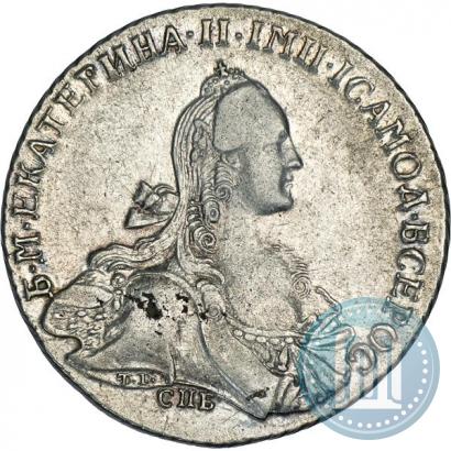Picture 1 rouble 1766 year СПБ-АШ-Т.I. 