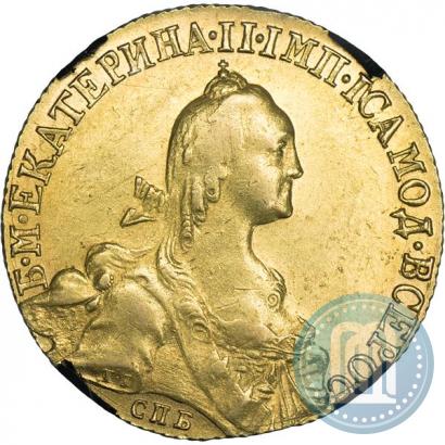 Фото 10 рублей 1772 года СПБ 