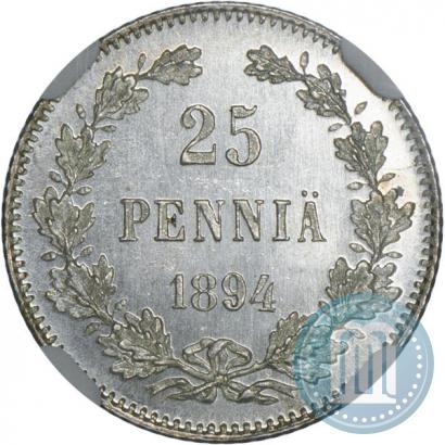 Picture 25 pennia 1894 year L 