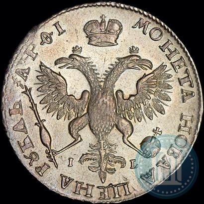 Picture 1 rouble 1719 year OK-IL-L "Portrait in armour"