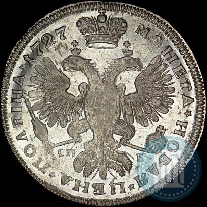 Picture Poltina 1727 year СПБ "Petersburg type, portrait turned to the right"