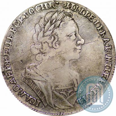 Фото 1 рубль 1724 года  "Портрет в античных доспехах"