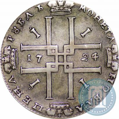 Фото 1 рубль 1724 года  "Портрет в античных доспехах"