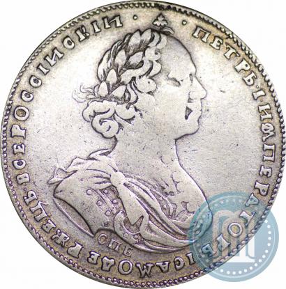 Фото Полтина 1725 года СПБ "Портрет в латах"