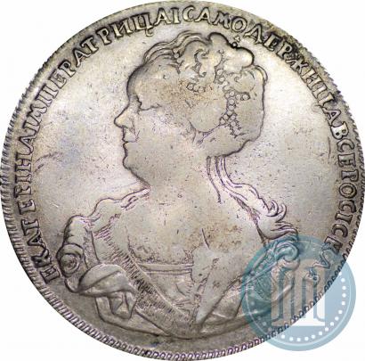 Фото 1 рубль 1725 года СПБ "Петербургский тип, портрет влево"