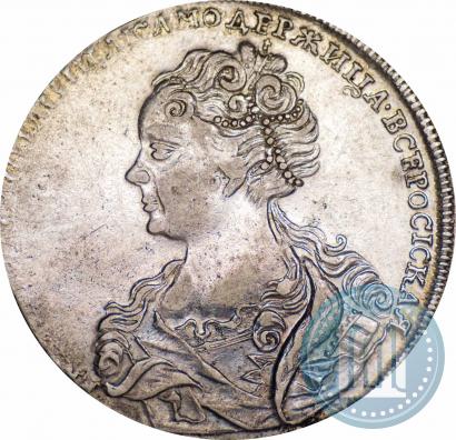Фото 1 рубль 1726 года  "Московский тип, портрет влево"