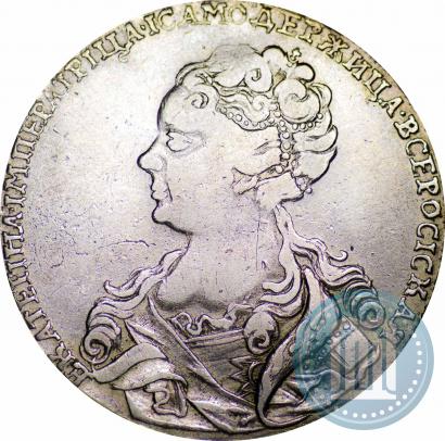 Фото 1 рубль 1726 года  "Московский тип, портрет влево"