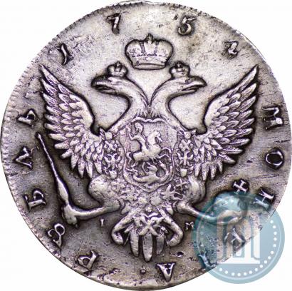 Picture 1 rouble 1754 year СПБ-IМ "Portrait by Benjamin Scott"