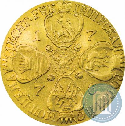 Picture 10 roubles 1776 year СПБ 