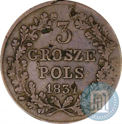 Picture 3 grosze 1831 year KG "Polish uprising"