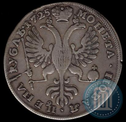Picture 1 rouble 1725 year СПБ "Petersburg type, portrait turned to the left"
