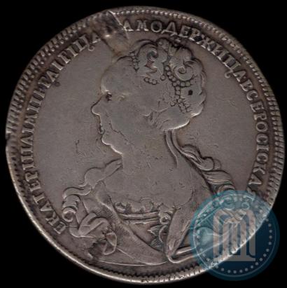 Picture 1 rouble 1725 year СПБ "Petersburg type, portrait turned to the left"