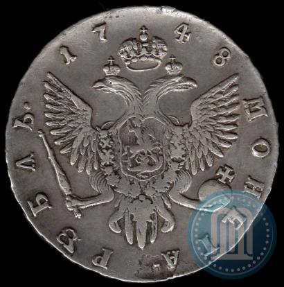 Фото 1 рубль 1748 года СПБ 