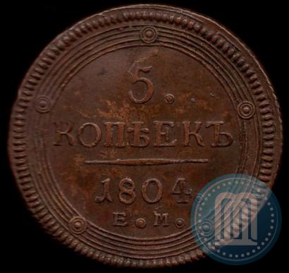 Picture 5 kopecks 1804 year ЕМ 