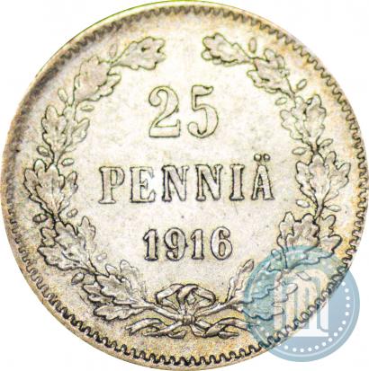 Picture 25 pennia 1916 year S 