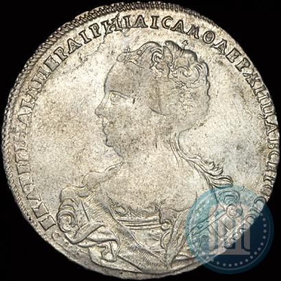 Picture 1 rouble 1725 year СПБ-СПБ "Petersburg type, portrait turned to the left"