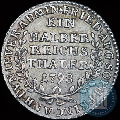 Фото Ein halber reichsthaler 1798 года  "Княжество Йевер"