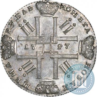 Фото 1 рубль 1727 года СПБ "Петербургский тип"