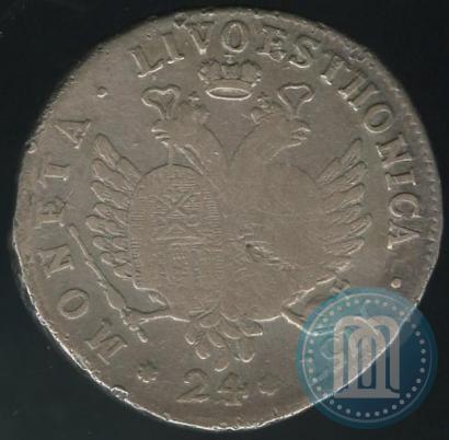 Picture 24 kopecks 1757 year  "For Livonia"