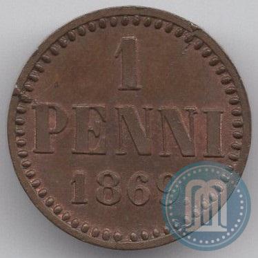 Picture 1 penni 1869 year  