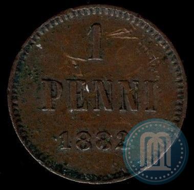 Фото 1 пенни 1882 года  