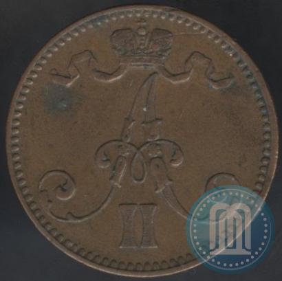 Фото 5 пенни 1865 года  