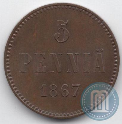 Фото 5 пенни 1867 года  