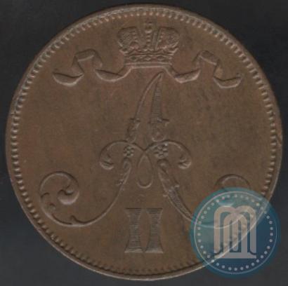 Фото 5 пенни 1873 года  