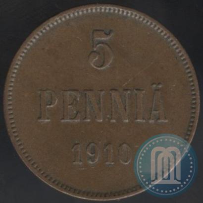 Picture 5 pennia 1910 year  