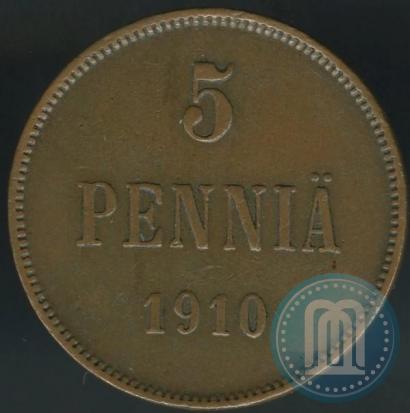 Фото 5 пенни 1910 года  