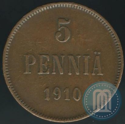 Фото 5 пенни 1910 года  
