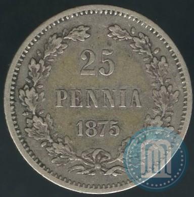 Фото 25 пенни 1875 года S 