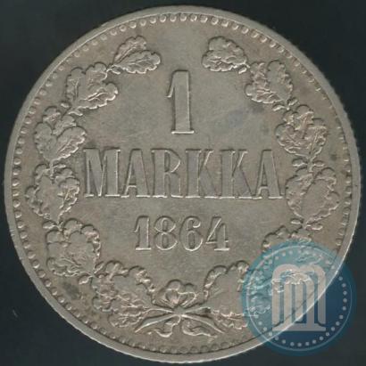 Picture 1 markka 1864 year S 