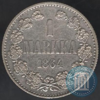 Picture 1 markka 1864 year S 