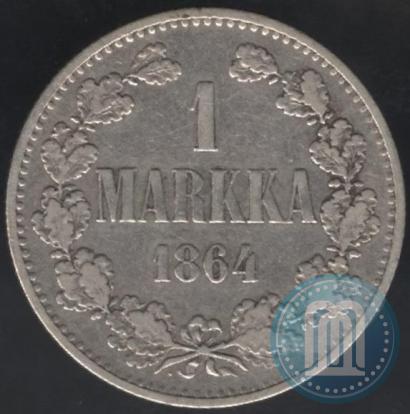 Picture 1 markka 1864 year S 