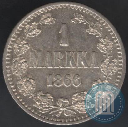Picture 1 markka 1866 year S 