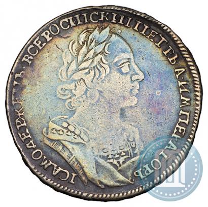 Фото 1 рубль 1724 года  "Портрет в античных доспехах"