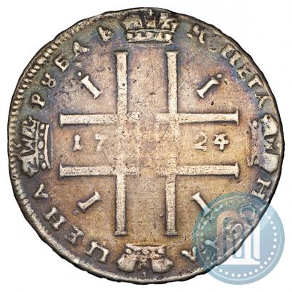 Фото 1 рубль 1724 года  "Портрет в античных доспехах"