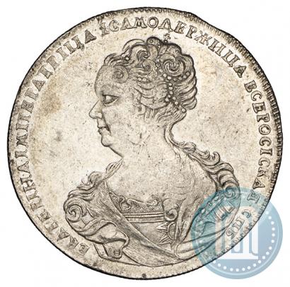 Picture 1 rouble 1725 year СПБ "Petersburg type, portrait turned to the left"